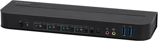 Monoprice Blackbird 4K DisplayPort 1.4 USB 3.0 4x1 KVM Switch (PN 42646)