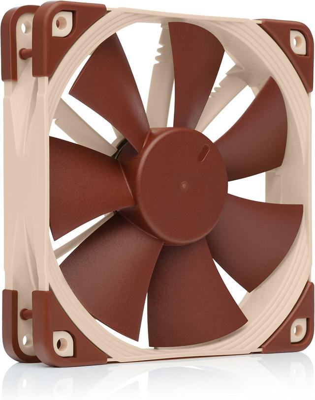 Noctua NF-F12 PWM 120mm high static pressure case fan in beige and brown