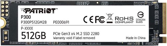 Patriot P300 M.2 2280 PCIe Gen3 x4 NVMe internal SSD