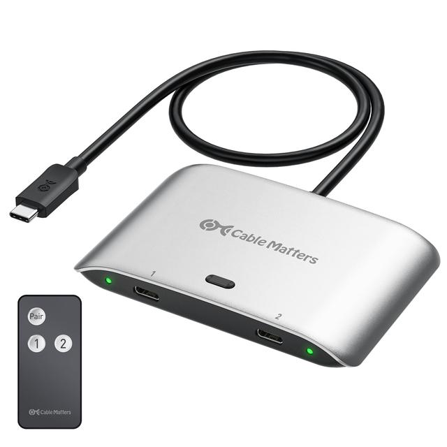 Cable Matters 201352 20Gbps USB-C Switch for 2 Computers