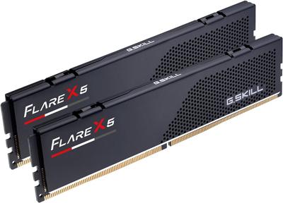G.Skill Flare X5 F5-6000J3438F32GX2-FX5 (64GB (2x32GB)/DDR5 6000MHz/CL34 34-38-38-96/1.35V/No RGB Matte Black/Intel XMP 3.0 + AMD EXPO)