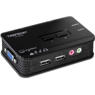 TRENDnet TK-209K 2-Port USB KVM Switch Kit with Audio