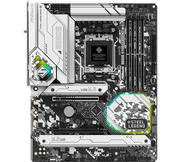 ASRock B650E Steel Legend WiFi (AM5/AMD B650/ATX/16+2+1 Phase 60A SPS VRM/Three M.2 Slots/Wi-Fi 6E)