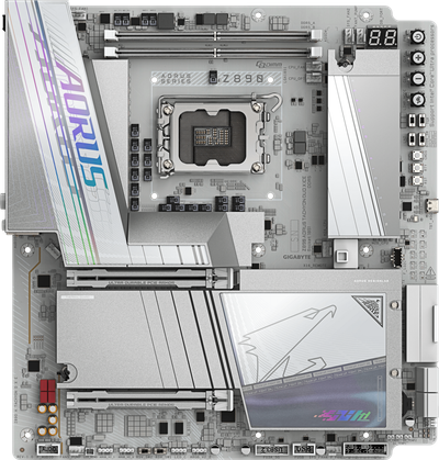 Gigabyte Z890 AORUS TACHYON DUO X ICE (LGA1851/Intel Z890/E-ATX/18+1+2 Phase VRM/DDR5-10400 OC/CQDIMM 256GB/Extreme Overclocking Kit)