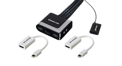 IOGEAR GCS62HMDPKIT 2-Port HDMI and Mini DisplayPort Cable KVM Kit