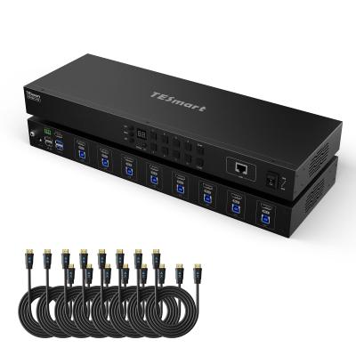 TESmart HKS801-P23 (8-Port HDMI KVM Switch / 4K@60Hz / USB 3.0 Pass-Through / RS232 and LAN Control / Rack-Mountable)