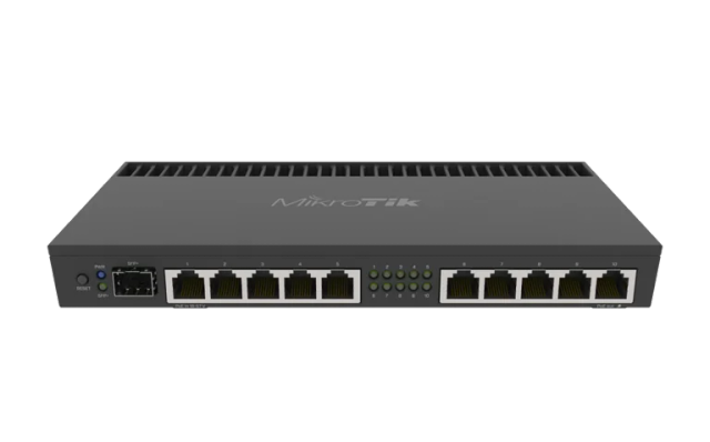 MikroTik RB4011iGS+RM rackmount router with 10 Gigabit ports