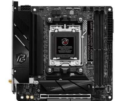 ASRock B650I Lightning WiFi (AM5/AMD B650/Mini-ITX/8+2+1 60A Dr.MOS/Budget Gen5 M.2)