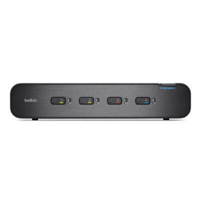 Belkin Secure DisplayPort KVM Switch, 4-Port, Dual-Head with CAC (F1DN104W-3)