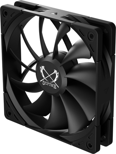 Scythe Kaze Flex II 120 PWM (120mm/43.71 CFM/1.33 mmH2O Static Pressure/1200 RPM Max/21.8 dBA/Fluid Dynamic Bearing/No RGB/PWM)