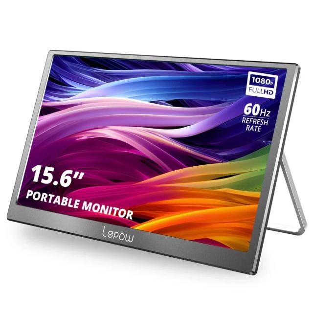 Lepow C2 Series 15.6 inch USB-C HDMI FHD Portable Monitor with Kickstand