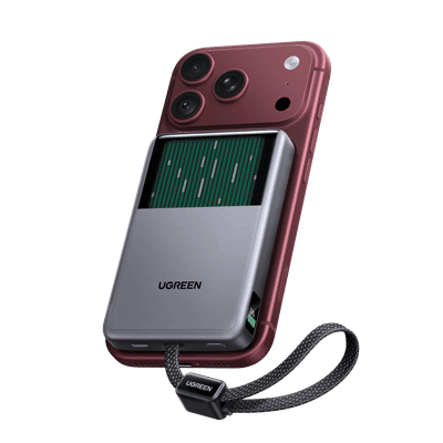 UGREEN MagFlow Pro Magnetic Power Bank (10,000mAh/45W USB-C/Qi2 25W Wireless/Liquid Cooling/Built-in Cable)