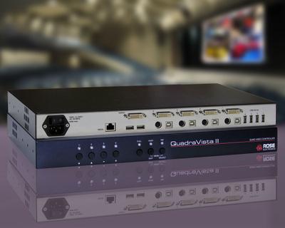 Rose QuadraVista KVM Switch QV-4KVMDVI (4-Port Quad-View DVI)