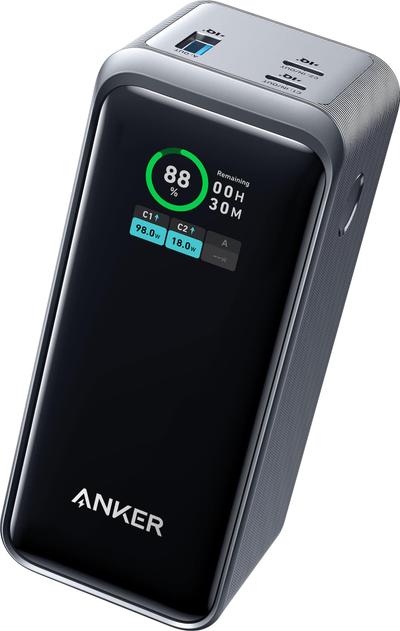 Anker Prime Power Bank (20,000mAh/200W/3-Port/Laptop Dual-Charge/$149.99)