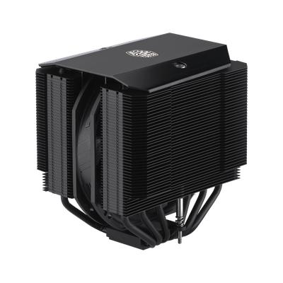 Cooler Master MasterAir MA624 Stealth (Dual-Tower Air/6 Heatpipes/Push-Pull SickleFlow 140 Fans/Nickel-Plated/Matte Black)