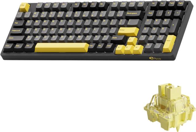 Akko 3098B 98-key hot-swappable mechanical keyboard with RGB backlighting and PBT keycaps