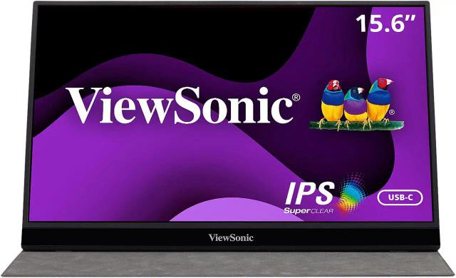 ViewSonic VG1655 15.6-inch 1080p portable IPS monitor with built-in stand