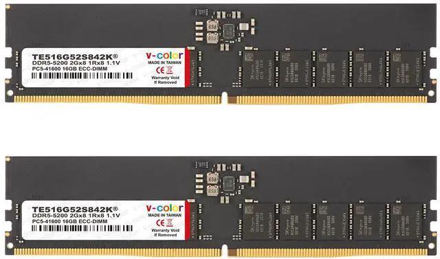 V-Color TE516G52S842K 16GB DDR5-5200 ECC UDIMM pair