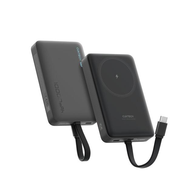 Cuktech Magnetic Power Bank CP12, 10000mAh, built-in cable