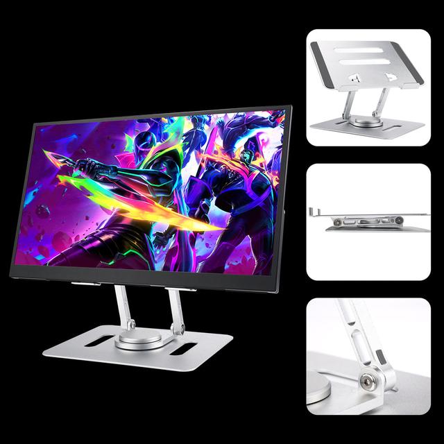 UPERFECT GR14BU 14-inch 3K OLED portable touchscreen monitor, angled view
