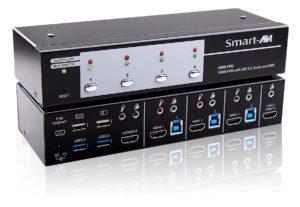 SmartAVI HKM-PROS (4 Computers / 3 HDMI + 1 Android Source / Multi-Source KVM Switch / Contact for Pricing)