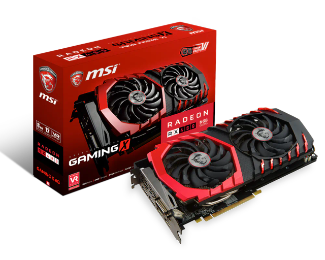 MSI Radeon RX 480 Gaming X 8G graphics card