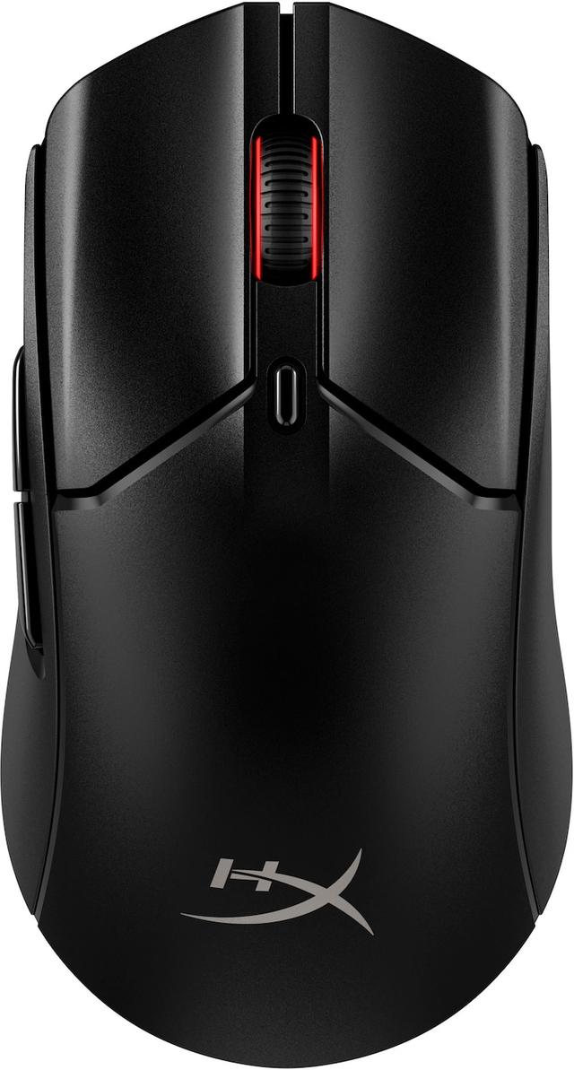 HyperX Pulsefire Haste 2 Wireless gaming mouse in black, top-down view