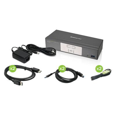 IOGEAR GCS1902 (2-Port DisplayPort KVMP Switch / USB 3.0 Hub / TAA Compliant / $149.95)
