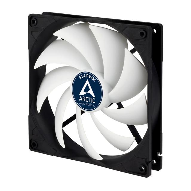 ARCTIC F14 PWM 140mm case fan in black and white