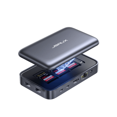 Jsaux 12-in-1 USB4 Docking Station (USB4 / 12 Ports / 100W Pass-Through / Dual 4K@60Hz / Windows/Mac / ~$140)