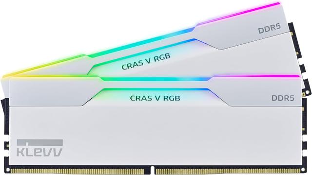 KLEVV CRAS V RGB DDR5 24GB White gaming desktop memory module