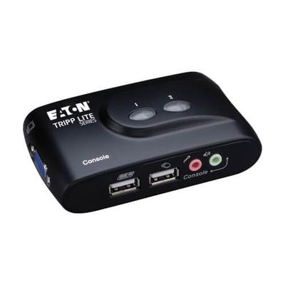 Tripp Lite B004-VUA2-K-R 2-Port USB KVM Switch with Audio and Cables