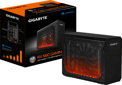 GIGABYTE RX 580 Gaming Box (GV-RX580IXEB-8GD) (Pre-Installed Radeon RX 580 8GB / Thunderbolt 3 / Compact All-in-One / Plug-and-Play)