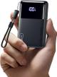 INIU Power Bank Compact (10,000mAh/45W PD Fast Charging/Detachable USB-C Cable & Stand)