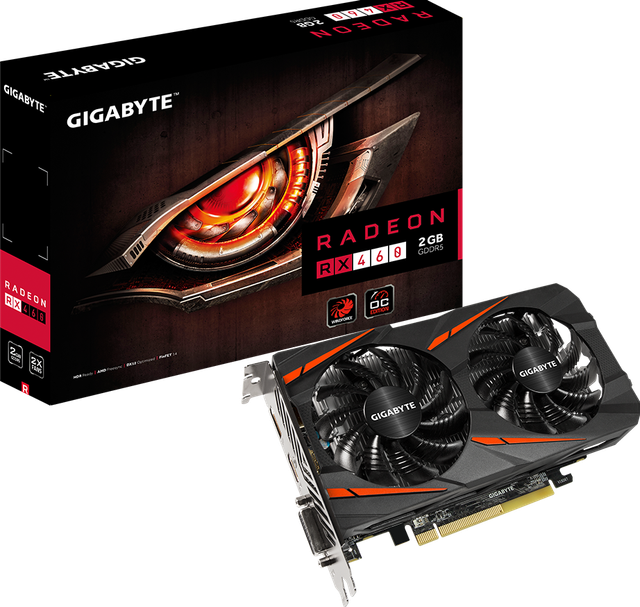 Gigabyte Radeon RX 460 WindForce OC 2G graphics card