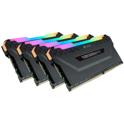 Corsair Vengeance RGB Pro CMW64GX4M4D3600C18 (64GB (4x16GB)/DDR4 3600MHz/CL18/1.35V/RGB Black/Intel XMP 2.0)