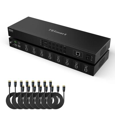 TESmart HKS801-EB23 (8-Port HDMI KVM Switch / 4K@60Hz / RS232 + LAN / Rackmount / $229)