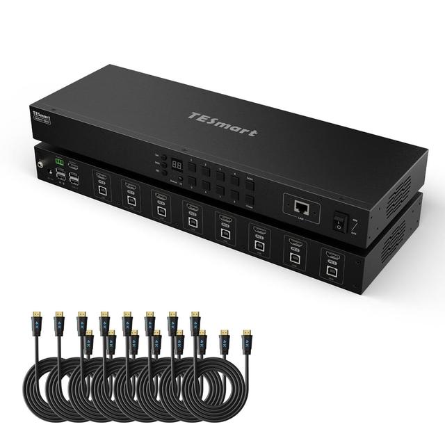TESmart HKS801-EB23 8-Port 4K HDMI KVM Switch Rackmount