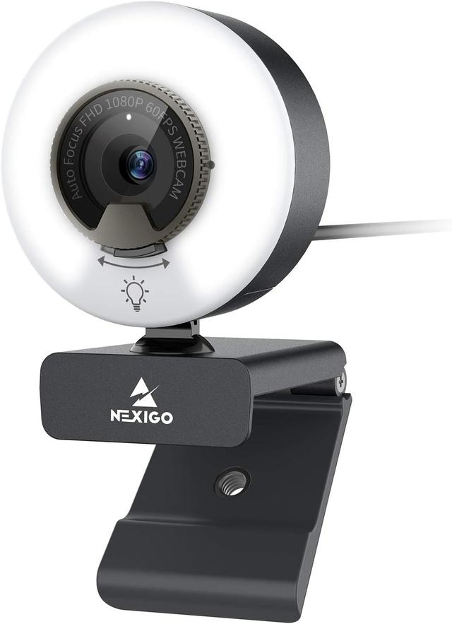 NexiGo N960E 1080P webcam with ring light