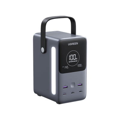 UGREEN Portable Power Station (48,000mAh/300W Total Output/140W USB-C/LiFePO4/Smart Digital Display)