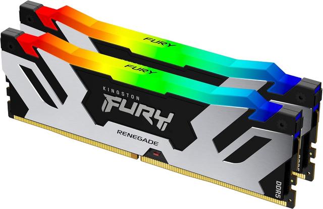 Kingston FURY Renegade RGB KF560C32RSAK2-64 (physically identical to KF560C32RBAK2-64), 64GB (2x32GB) DDR5-6000 CL32 UDIMM kit, Black, RGB