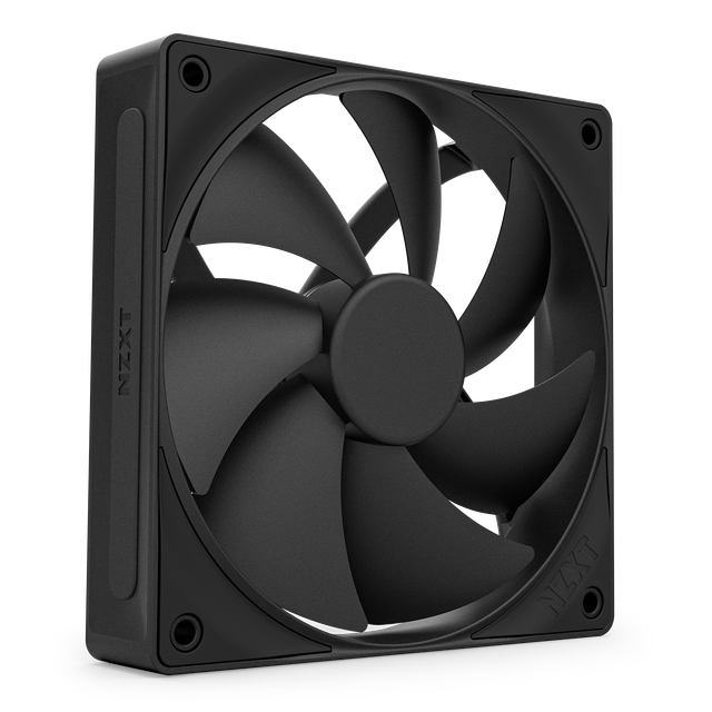 NZXT F120P 120mm static pressure case fan in black