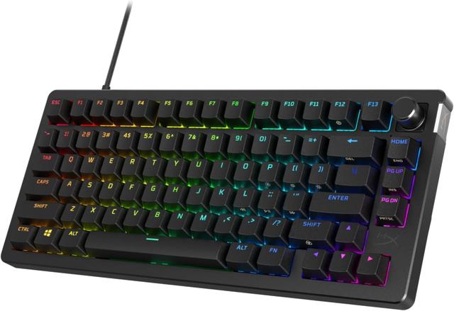 HyperX Alloy Rise 75 hot-swappable 75% gasket-mounted mechanical gaming keyboard