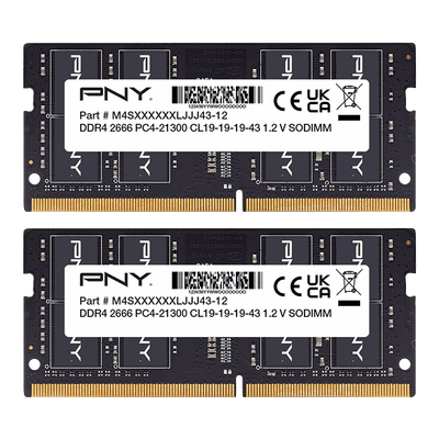 PNY Performance MN16GSD42666 (16GB DDR4-2666 SODIMM/CL19/Laptop Memory/Non-ECC)