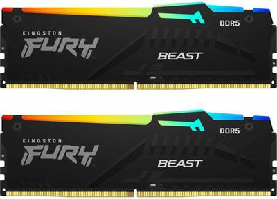 Kingston FURY Beast RGB KF560C30BBEAK2-32 (32GB 2x16GB Kit/DDR5 6000MHz/CL30/RGB/Intel XMP 3.0)