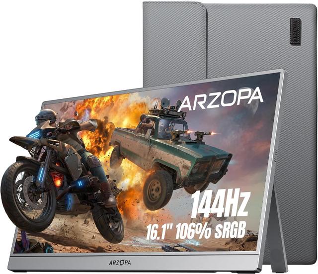Arzopa Z1FC 16.1-inch 144Hz Full HD portable gaming monitor with kickstand