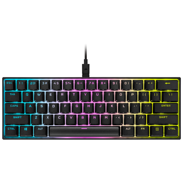 Corsair K65 RGB MINI 60% mechanical gaming keyboard in black
