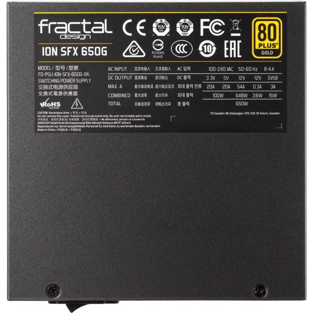 Fractal Design Ion SFX 650G 80+ Gold fully modular SFX-L power supply