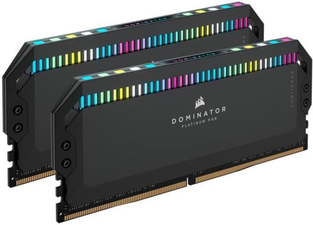 Corsair Dominator Platinum RGB DDR5 32GB (2x16GB) 6200MHz CL36 desktop memory kit, black with RGB