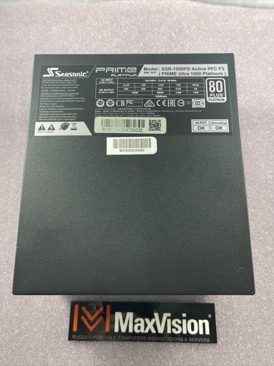 Seasonic Prime 1000 Platinum (1000W/80+ Platinum/Fully Modular/Future-Proofing Premium Pick)